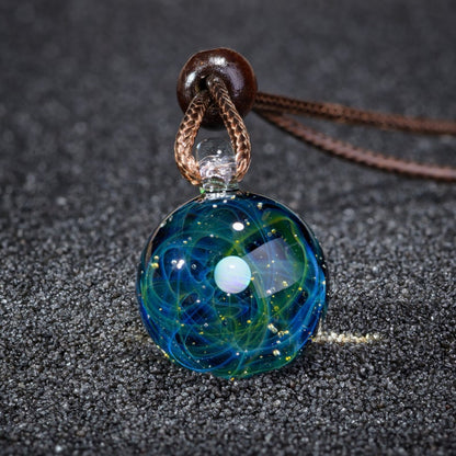 Stellar Galaxy Glass Pendant Necklace