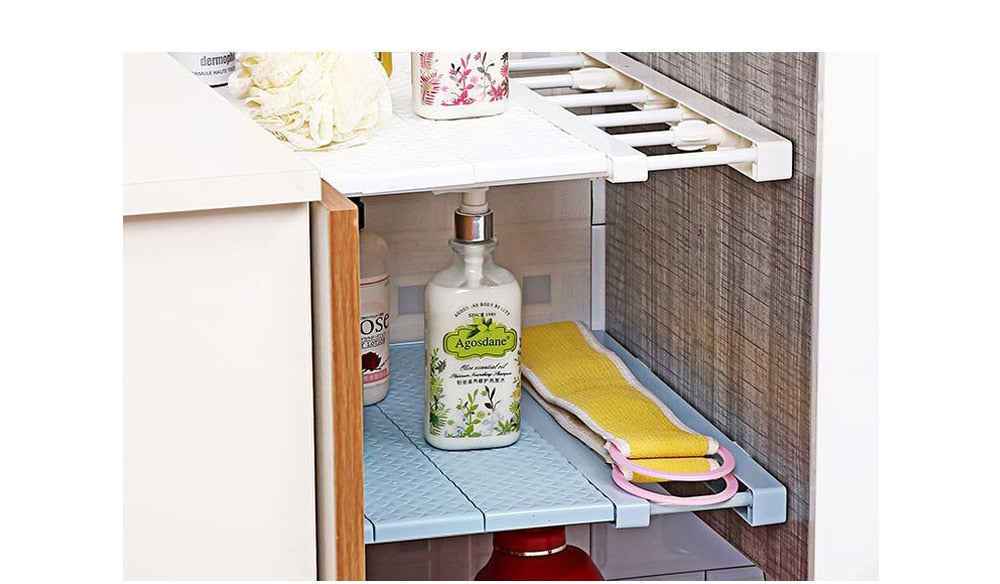 AdjustableCloset Organizer Shelf For Bathroom/Kitchen/Garage|HomesFan